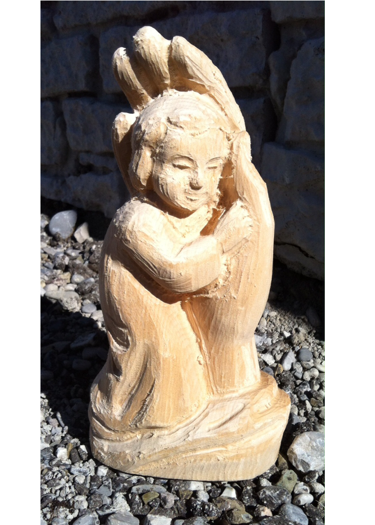 Kind in Gottes Hand, Holzrohling zum selber Schnitzen