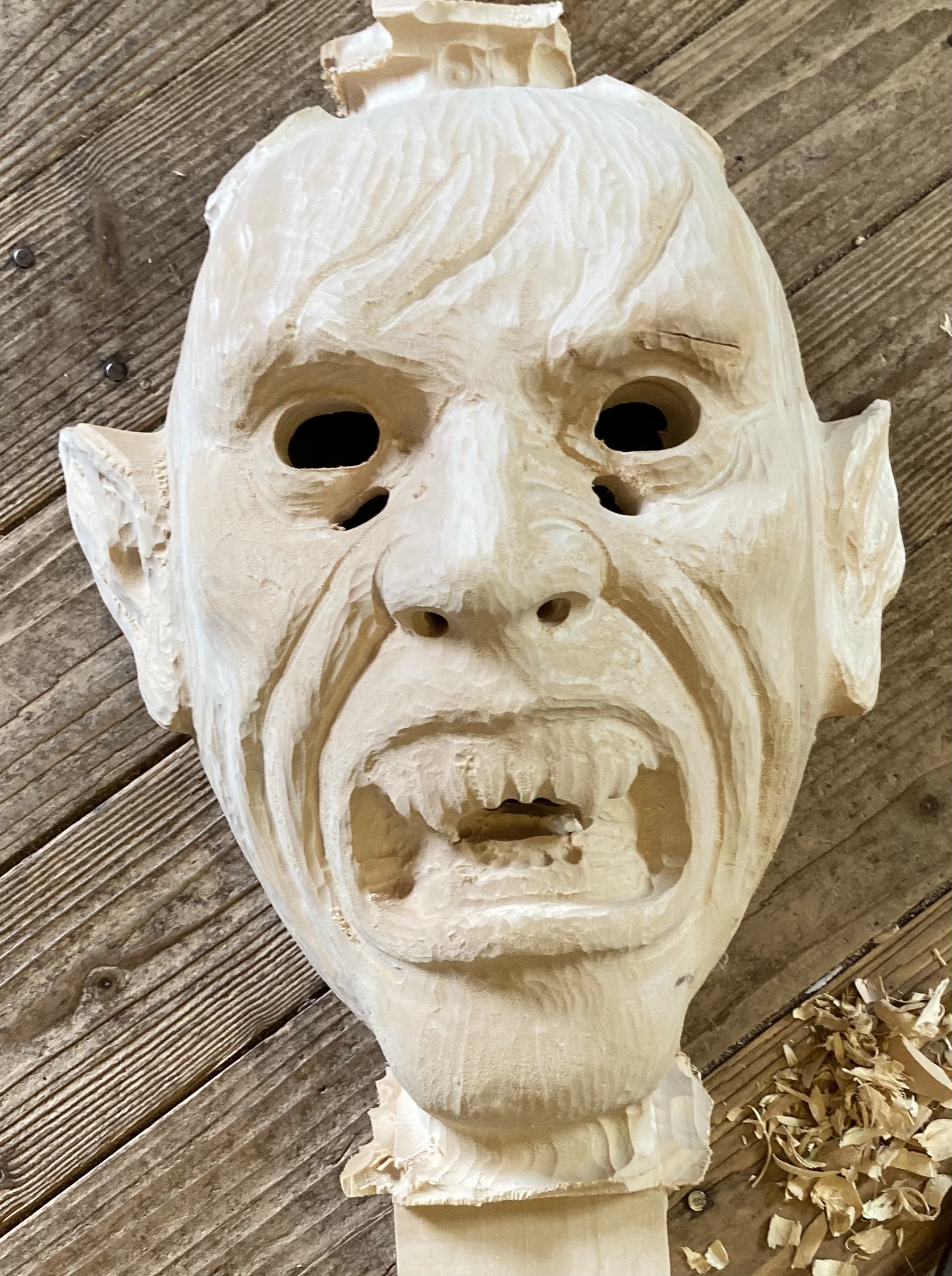 wooden mask