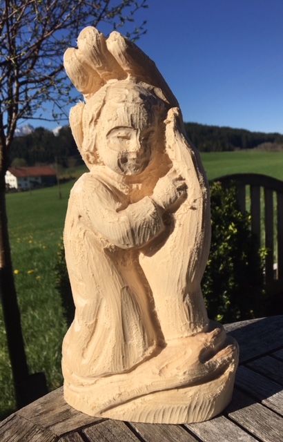 Kind in Gottes Hand, Holzrohling zum selber Schnitzen